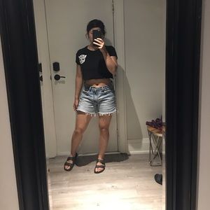 Cute transformers tshirt crop top